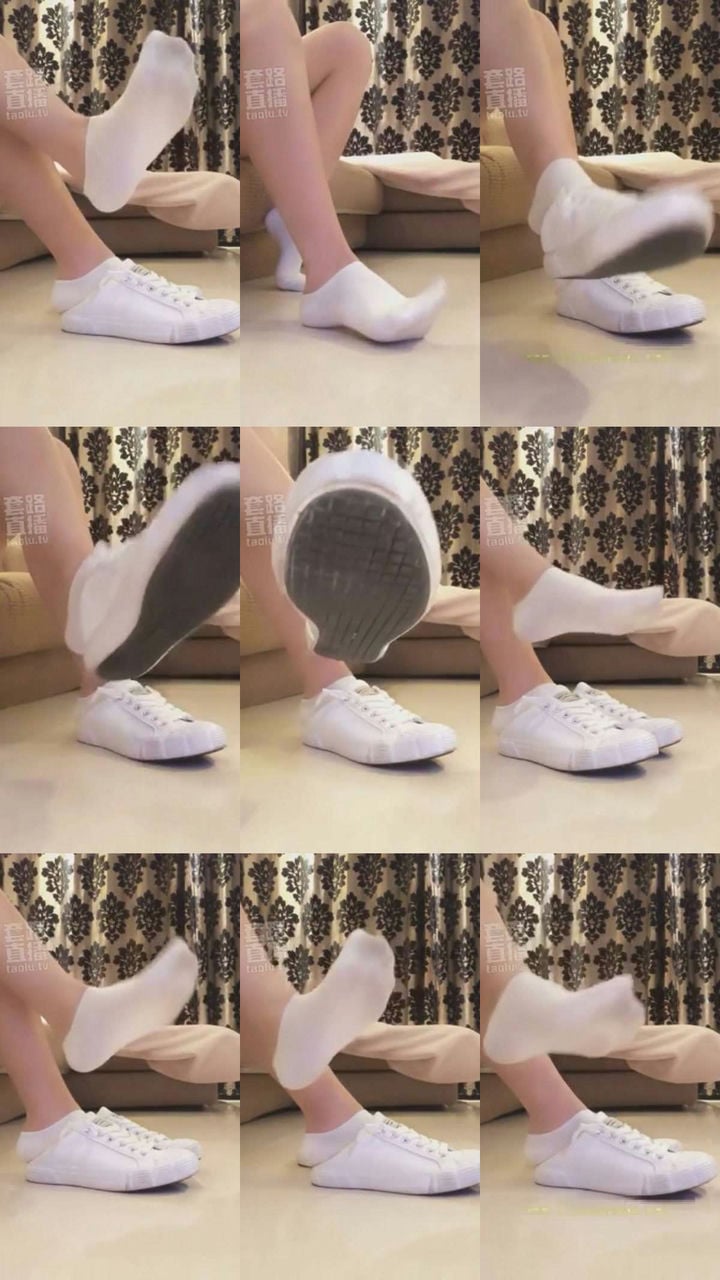 妆主大人 小白鞋棉袜黑丝玩母狗